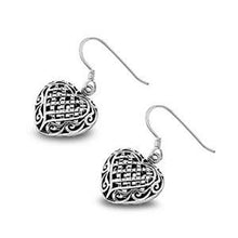 Load image into Gallery viewer, Sterling Silver Celtic Heart Shaped Plain EarringsAnd Earring Height 15 mm