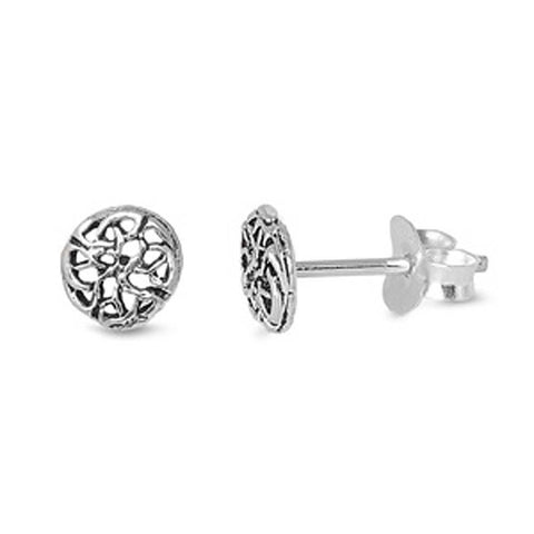 Sterling Silver Celtic Designed Small Stud EarringsAnd Earrings Height 6mm