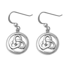 Load image into Gallery viewer, Sterling Silver Infinity Celtic Design Shaped Plain EarringsAnd Earring Height 18 mm