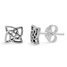 Load image into Gallery viewer, Sterling Silver Celtic Small Stud EarringsAnd Earrings Height 6mm