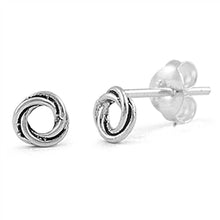 Load image into Gallery viewer, Sterling Silver Small Classy Celtic Stud Earrings with Fricton Style PostAnd Height 5MM