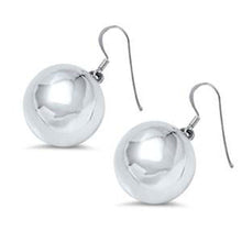 Load image into Gallery viewer, Sterling Silver Round White Pearl Shaped Plain EarringsAnd Earring Height 11mm