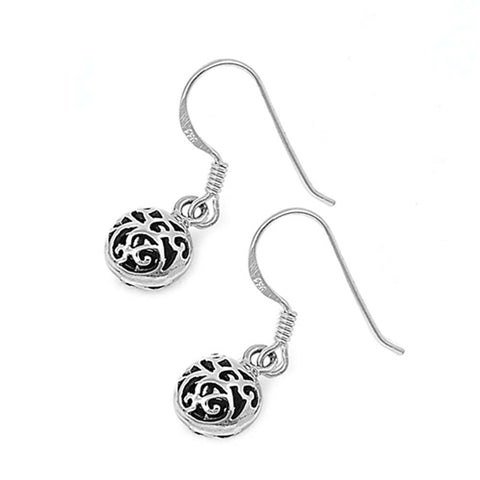 Sterling Silver Celtic Round Shaped Plain EarringsAnd Earring Height 11 mm