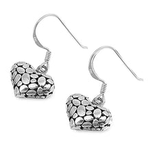 Load image into Gallery viewer, Sterling Silver Bali Heart Shaped Plain EarringsAnd Earring Height 12 mm