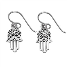 Load image into Gallery viewer, Sterling Silver Palm Shaped Small EarringsAnd Earrings Height 15mm