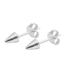 Load image into Gallery viewer, Sterling Silver Spike Shaped Small Stud EarringsAnd Earrings Height 5mm