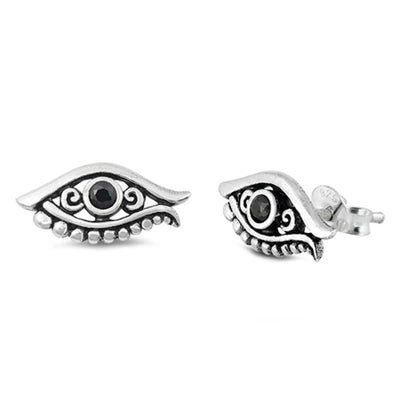 Sterling Silver Egyptian Eye Small Stud Earrings