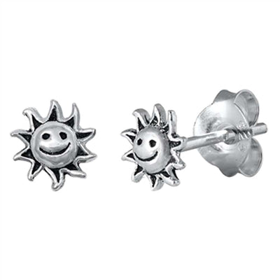 Sterling Silver Happy Sun Small StudEarrings