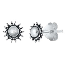 Load image into Gallery viewer, Sterling Silver  Bali Sun Small Stud Earrings