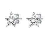 Sterling Silver Star Small Stud Earrings