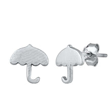 Load image into Gallery viewer, Sterling Silver Rhodium Plated  Umbrella Small Stud Earrings