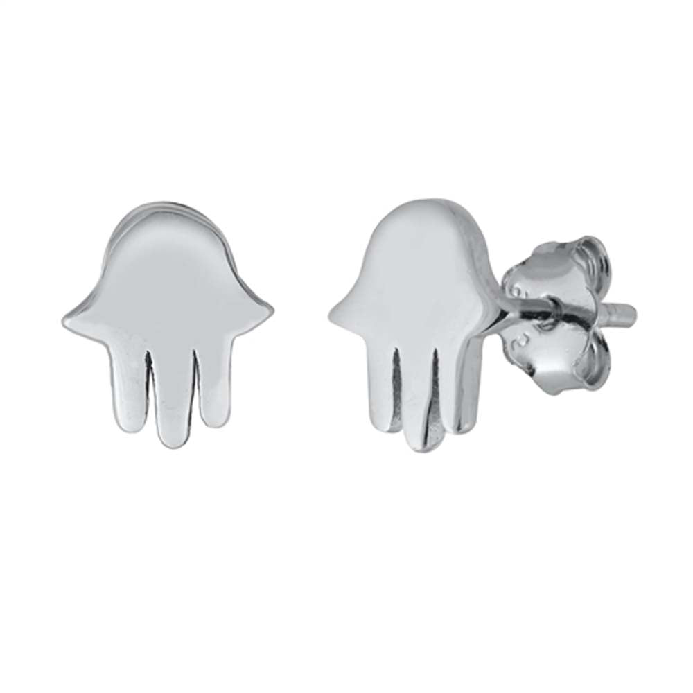 Sterling Silver Rhodium Plated Jellyfish Small Stud Earrings