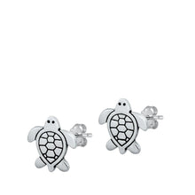 Load image into Gallery viewer, Sterling Silver Turtle Stud Earrings - silverdepot