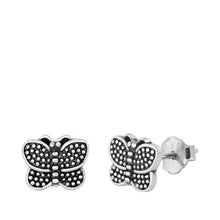 Load image into Gallery viewer, Sterling Silver Butterfly Stud Earrings - silverdepot
