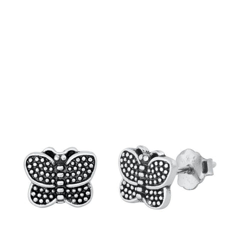 Sterling Silver Butterfly Stud Earrings
