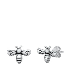 Sterling Silver Bee Stud Earrings