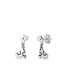 Load image into Gallery viewer, Sterling Silver Giraffe Stud Earrings - silverdepot