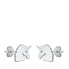 Load image into Gallery viewer, Sterling Silver Unicorn Stud Earrings - silverdepot