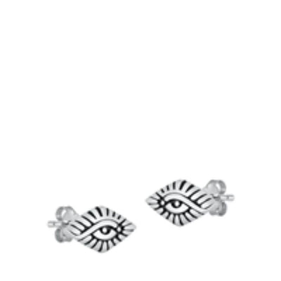 Sterling Silver All Seeing Eye Earrings - silverdepot