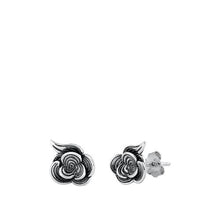 Load image into Gallery viewer, Sterling Silver Oxidized Cloud Swirls Stud Earrings