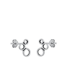 Load image into Gallery viewer, Sterling Silver Oxidized Earrings-8mm