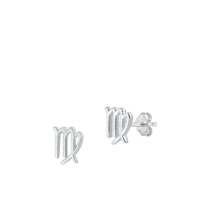 Sterling Silver Virgo Zodiac Earrings