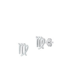 Sterling Silver Virgo Zodiac Earrings