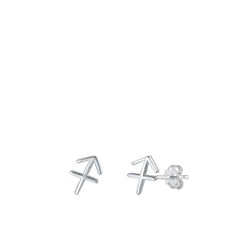 Sterling Silver Sagittarius Zodiac Earrings