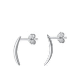 Sterling Silver Oxidized Earrings-13.6mm