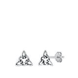 Sterling Silver Oxidized Celtic Earrings