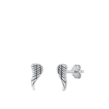 Load image into Gallery viewer, Sterling Silver Oxidized Wings Stud Earrings