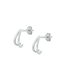 Load image into Gallery viewer, Sterling Silver Rhodium Plated Hook Assorted Plain Earrings