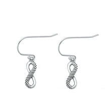 Load image into Gallery viewer, Sterling Silver Oxidized Infinity Plain Earrings Face Height-11.8mm