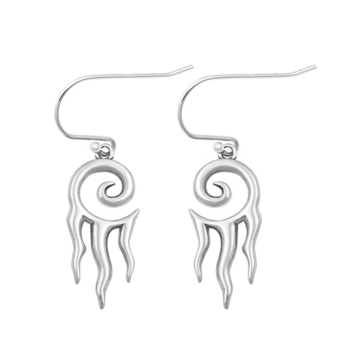 Sterling Silver Oxidized Earrings Face Height-20.6mm