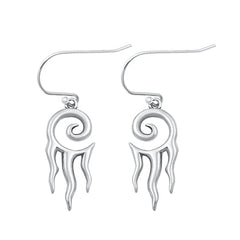 Sterling Silver Oxidized Earrings Face Height-20.6mm