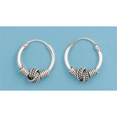 Sterling Silver Bali Hoop Earring