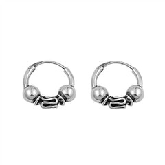 Sterling Silver Bali Hoop Earring