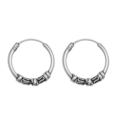 Sterling Silver Bali Hoop Earring