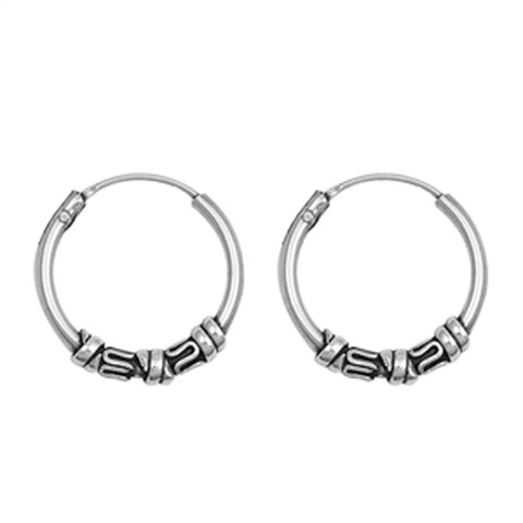 Sterling Silver Bali Hoop Earring