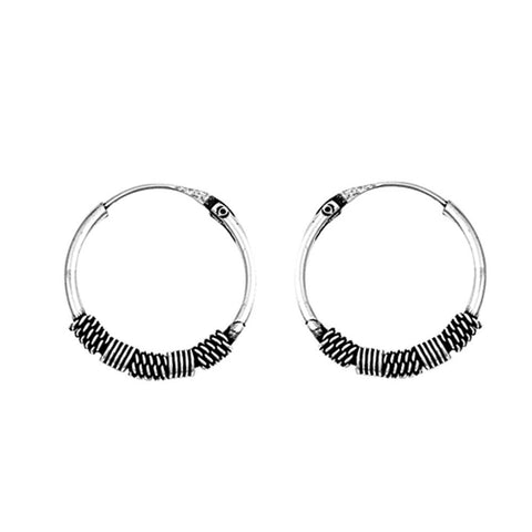 Sterling Silver Bali Hoop Earring