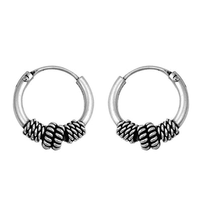 Sterling Silver Bali Hoop Earring