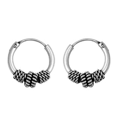 Sterling Silver Bali Hoop Earring