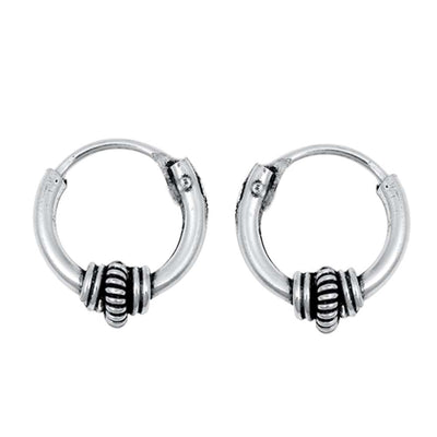 Sterling Silver Bali Hoop Earring