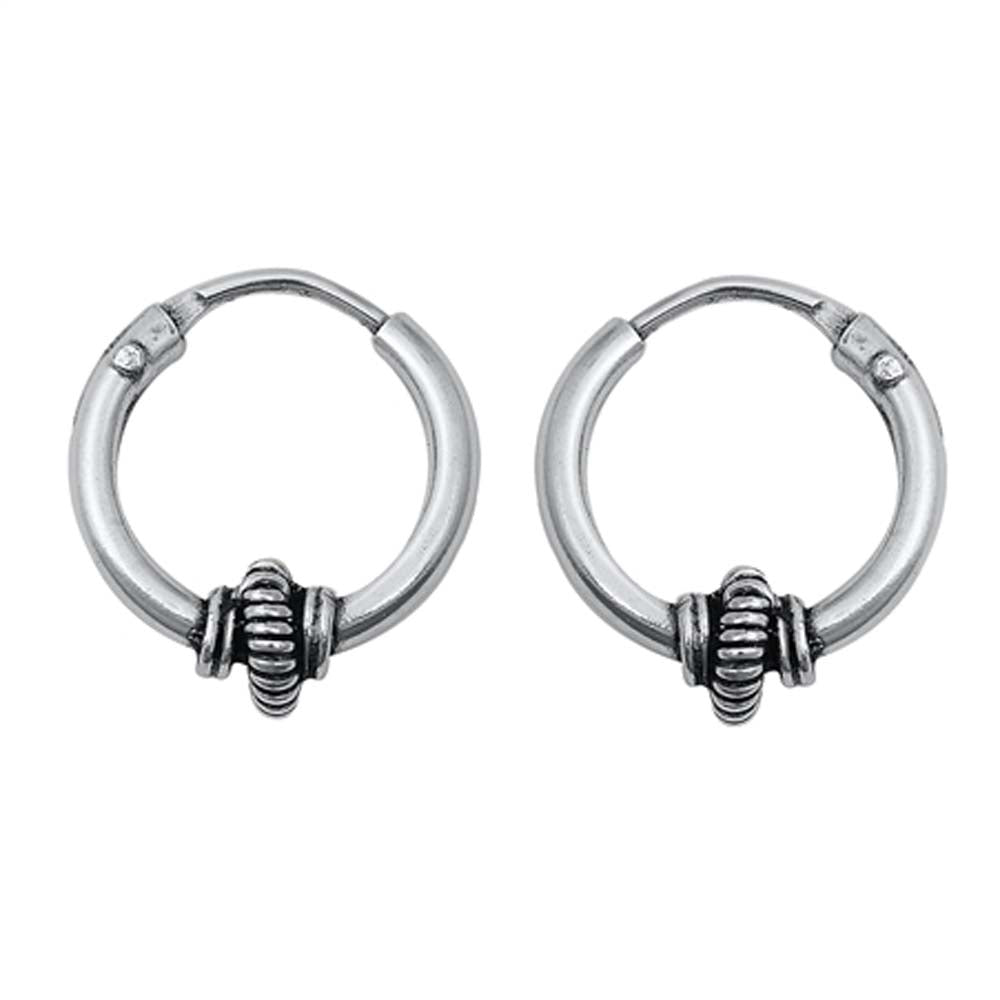 Sterling Silver Bali Hoop Earring