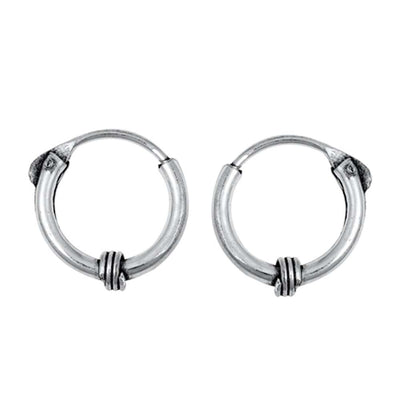 Sterling Silver Bali Hoop Earring