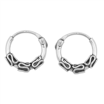 Sterling Silver Bali Hoop Earring
