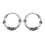 Sterling Silver Bali Hoop Earring