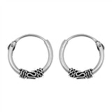 Sterling Silver Bali Hoop Earring
