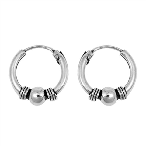 Sterling Silver Bali Hoop Earring