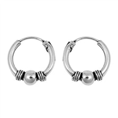 Sterling Silver Bali Hoop Earring